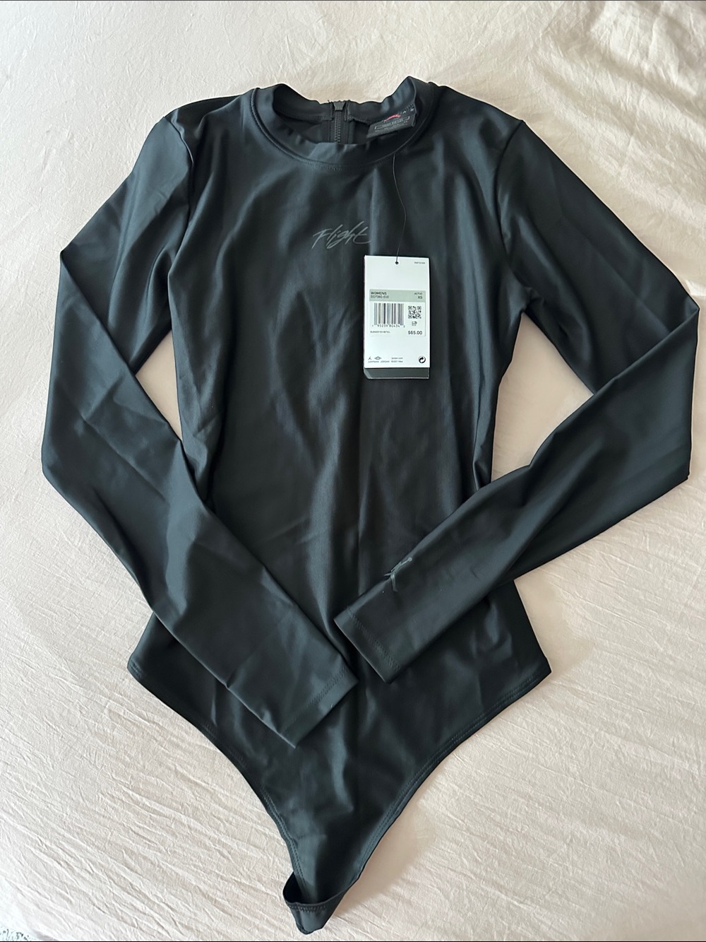 Jordan Black Long-Sleeve Bodysuit